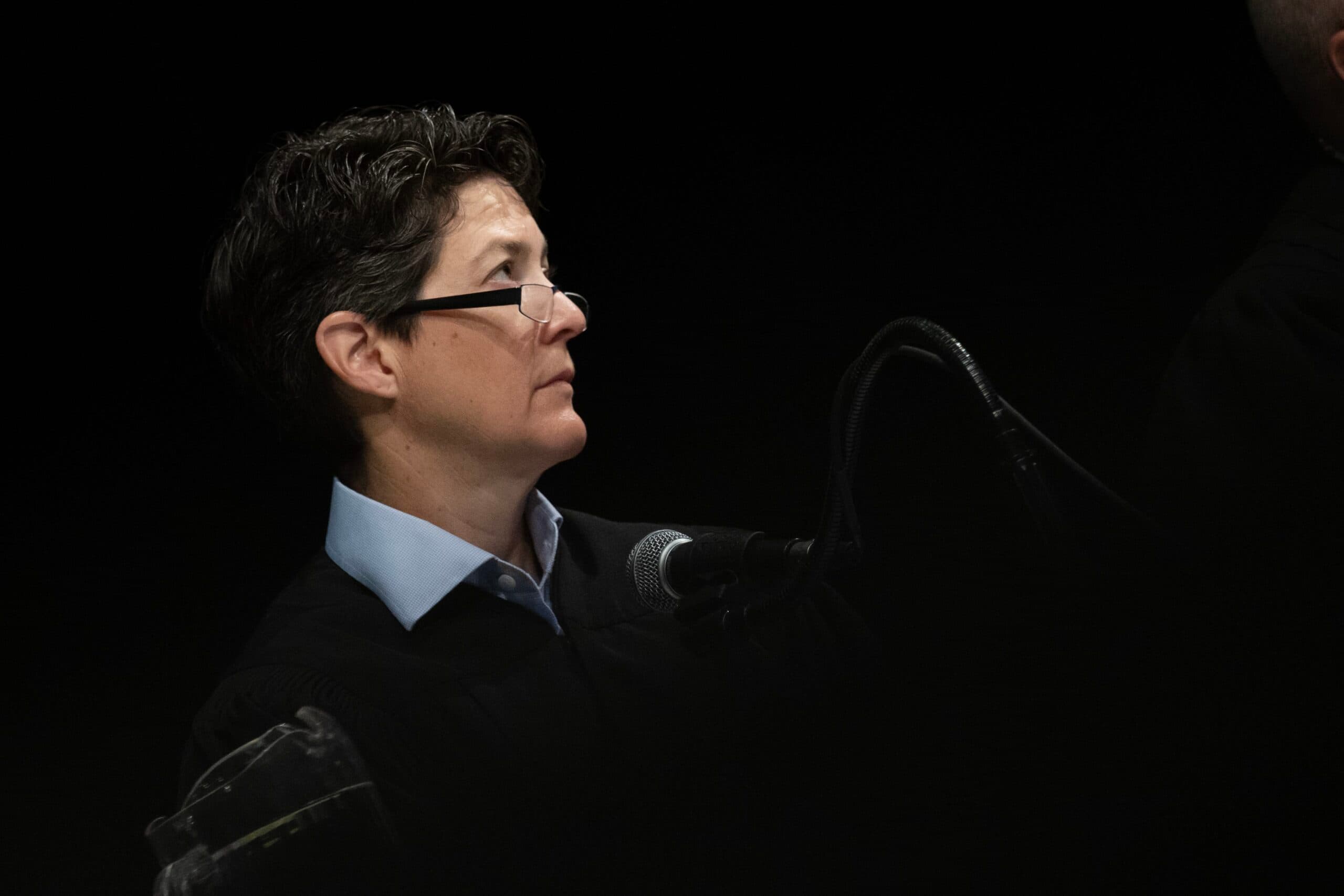 Chief justice warns about threats to judiciary, state Supreme Court visits high school